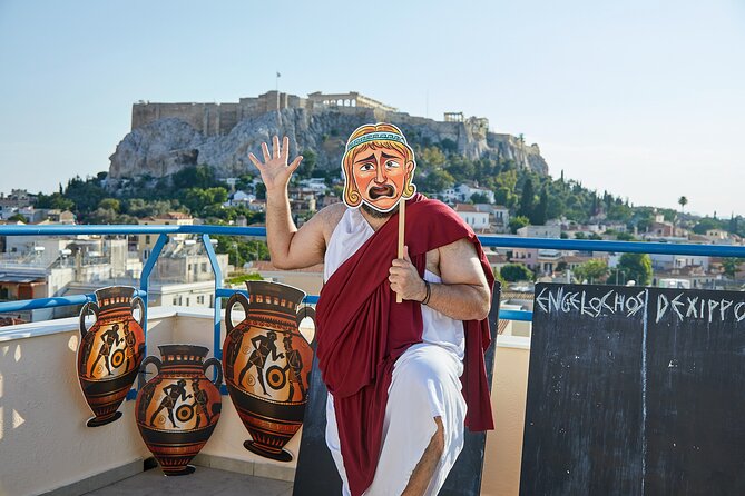Athens: Ancient Greek Theatre Murder Mystery Experience - The rooftop view and the evening atmosphere