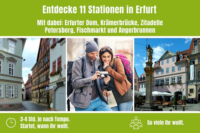 City game scavenger hunt Erfurt - independent city tour I discovery tour - Finishing near Petersberg Citadel