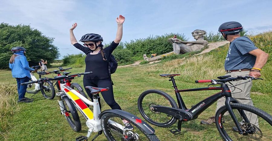 Copenhagen: Private Forgotten Giants E-Bike Treasure Hunt - Glostrup and the first sculpture stop