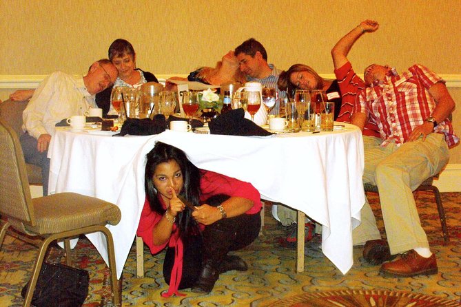 Dinner Detective True Crime Murder Mystery Show - St. Louis, MO - How the Four-Course Dinner Fits the Show
