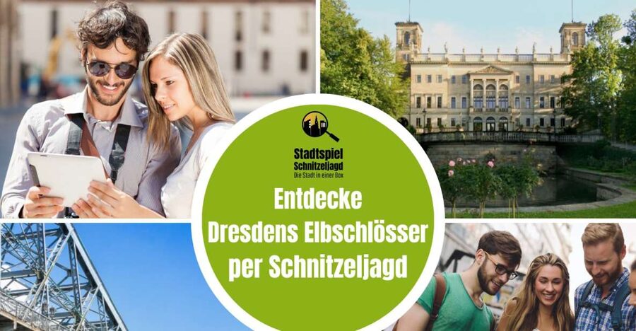 Dresden: Scavenger Hunt to Elbe River & Castles - Lingner Castle and the park route