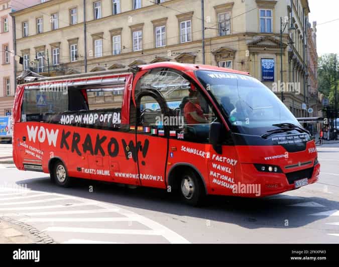 Krakow City SightSeeing hop on hop off bus and city game - A bus ride with a game at the end