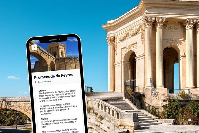 Montpellier City Exploration Game and Tour on your Phone - Rue du Bras de Fer, a narrow street with modern life