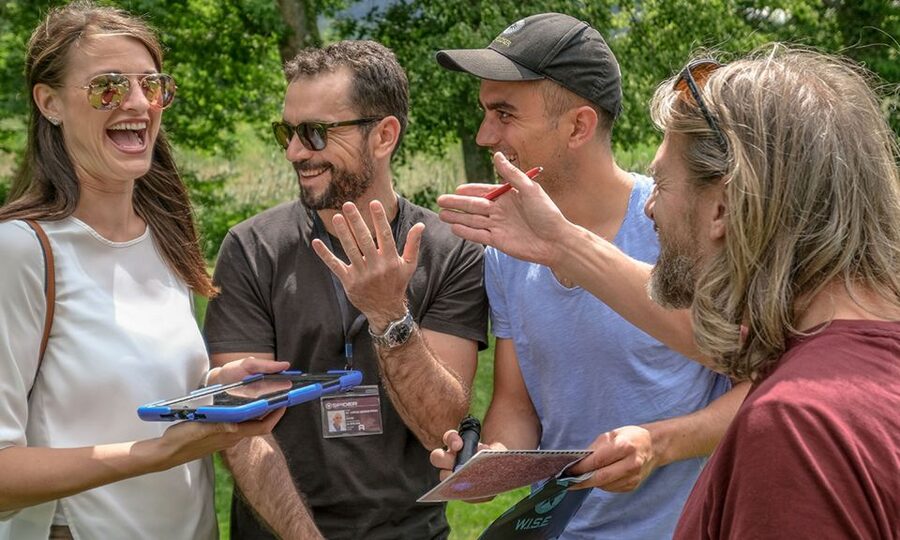 Outdoor Escape Game with Augmented Reality trough Zurich - The finish, trophy, and group atmosphere