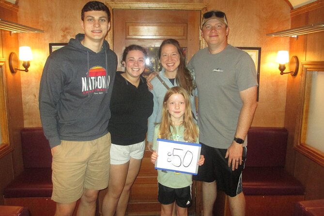 Rocky Mountain Zephyr Puzzle Room Experience - The train-car setting gives the hour a clear purpose