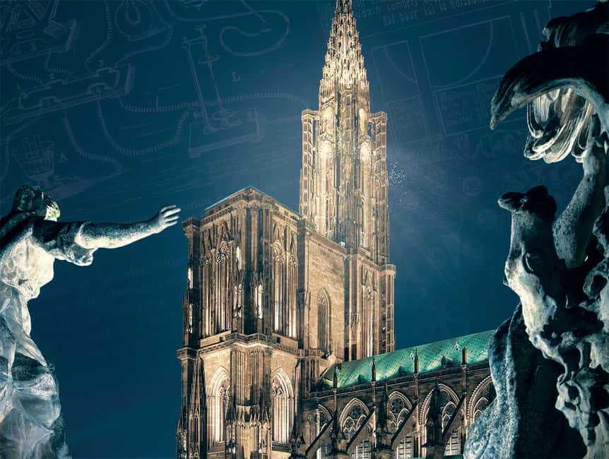 Strasbourg: City game - The Gold of Cagliostro - Place Gutenberg and Saint-Thomas Church